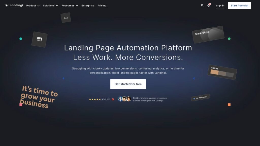 Landingi - Tool AI per realizzare Landing Pages