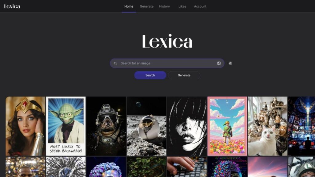 Lexica Art - Tool AI per generare immagini.