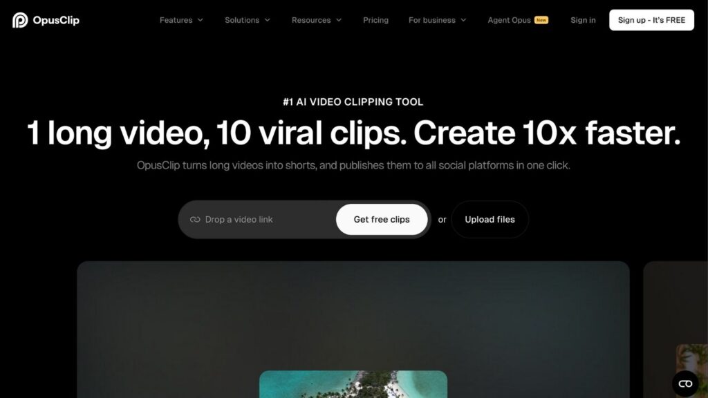 Opus Clip tool AI per video